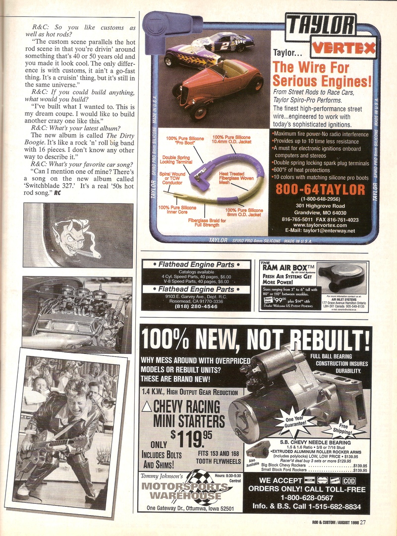 Scan of Rod & Custom magazine for August 1998, third page of the article