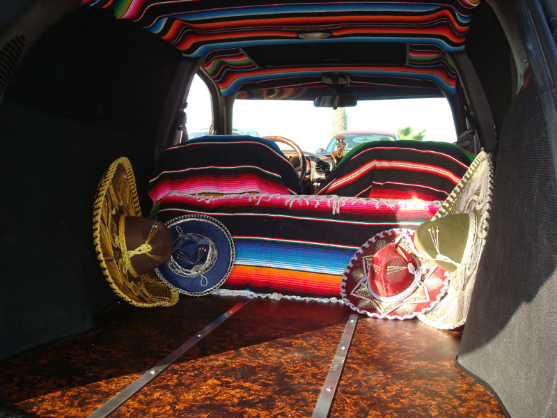 Border Patrol interior with some sombreros