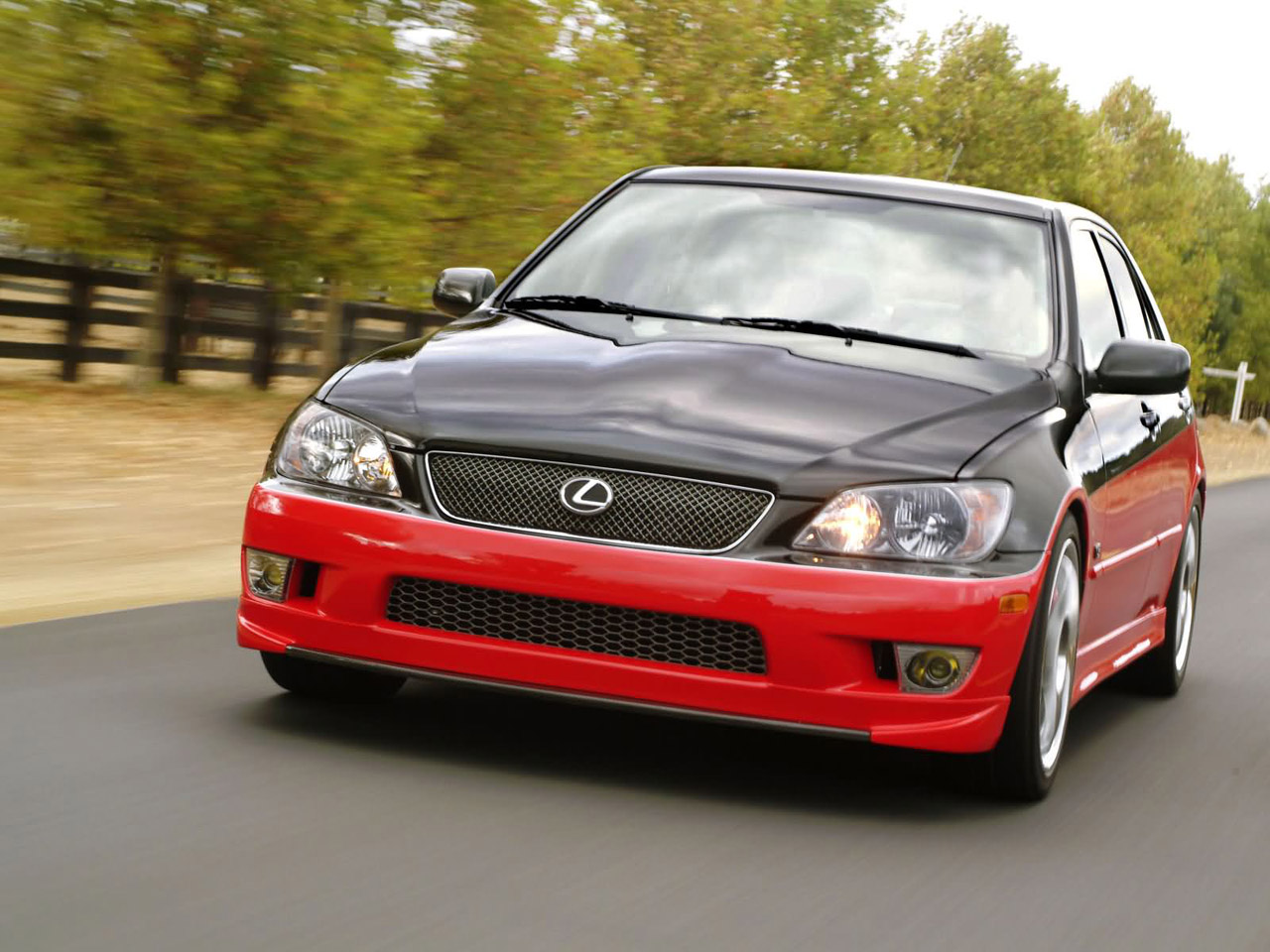 Lexus IS 430 in motion, front