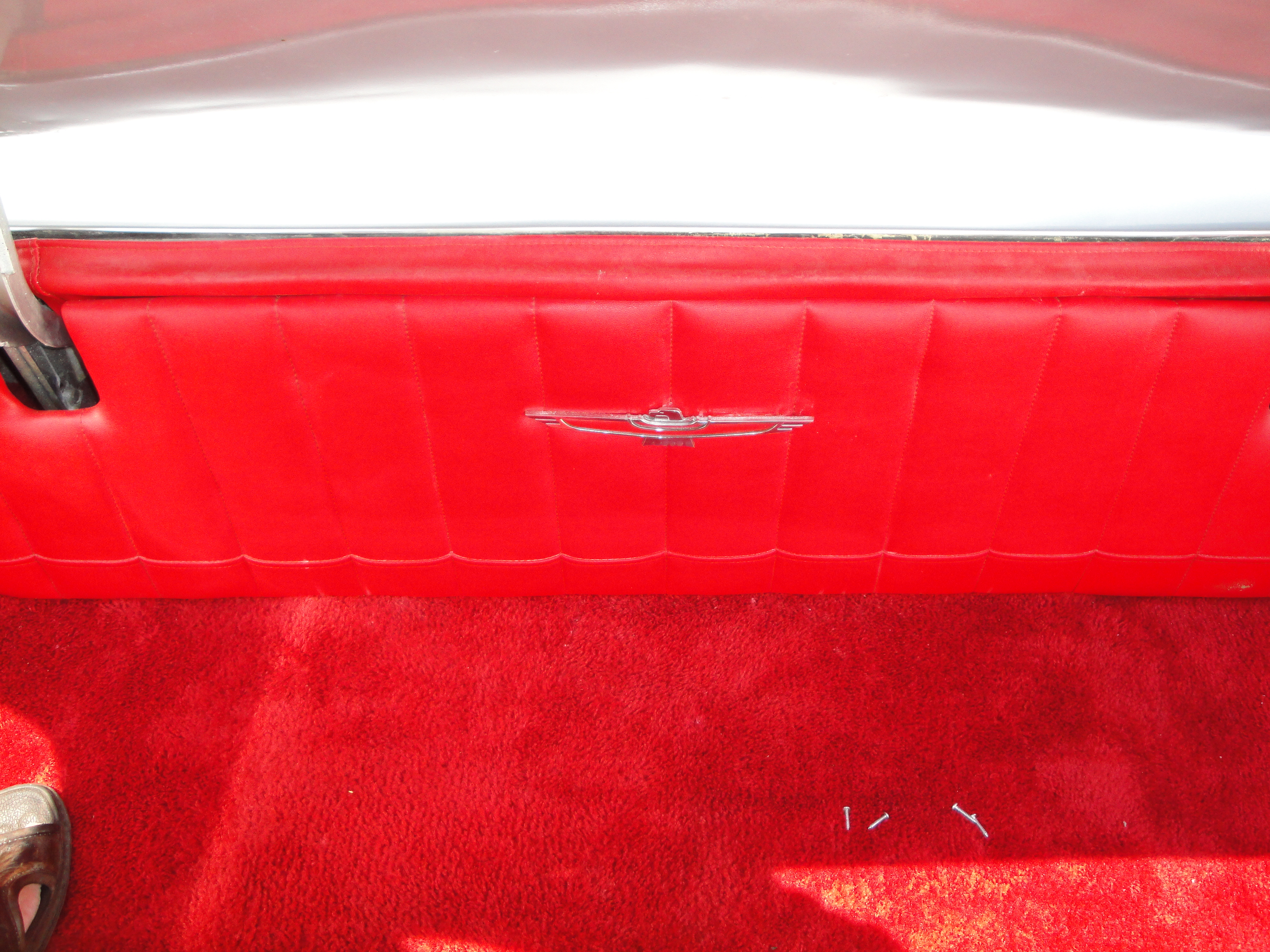Thunderflite interior logo on red