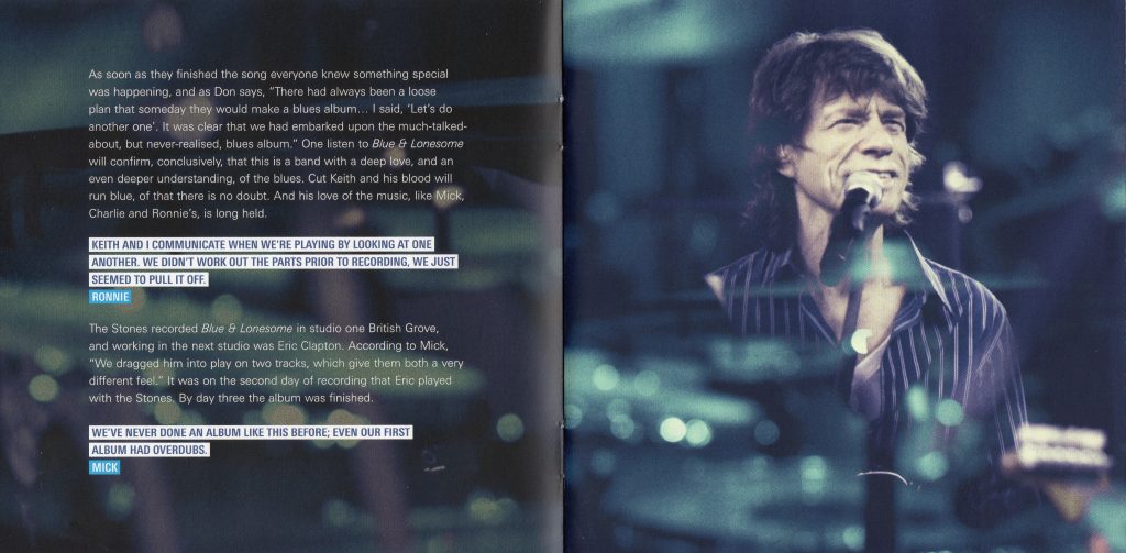 Blue & Lonesome booklet scan page 2