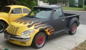 PT Cruiser custom truck front quarter