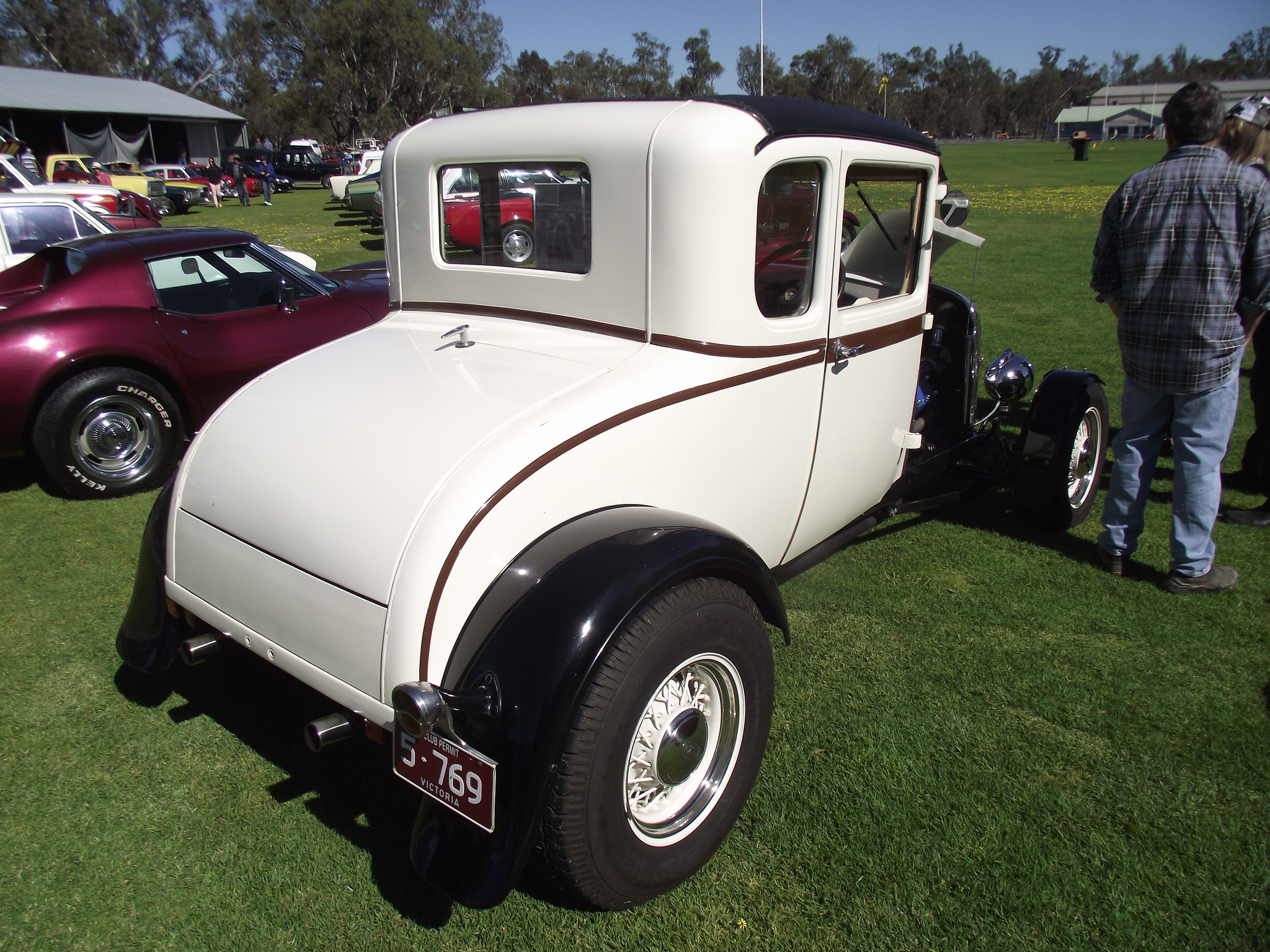1928 Model A 5-window coupe with Lincoln-Zephyr V12 02