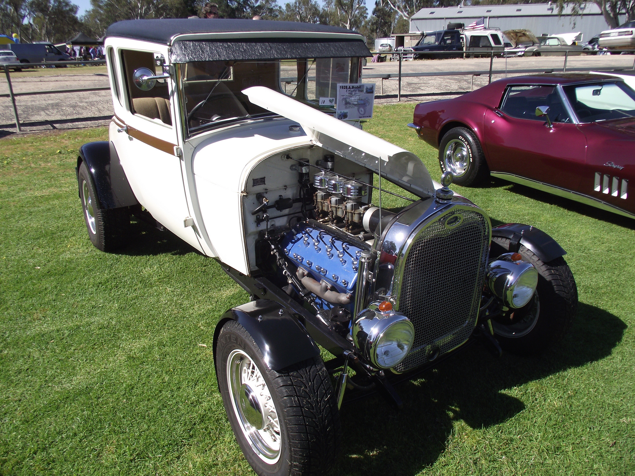 1928 Model A 5-window coupe with Lincoln-Zephyr V12 01