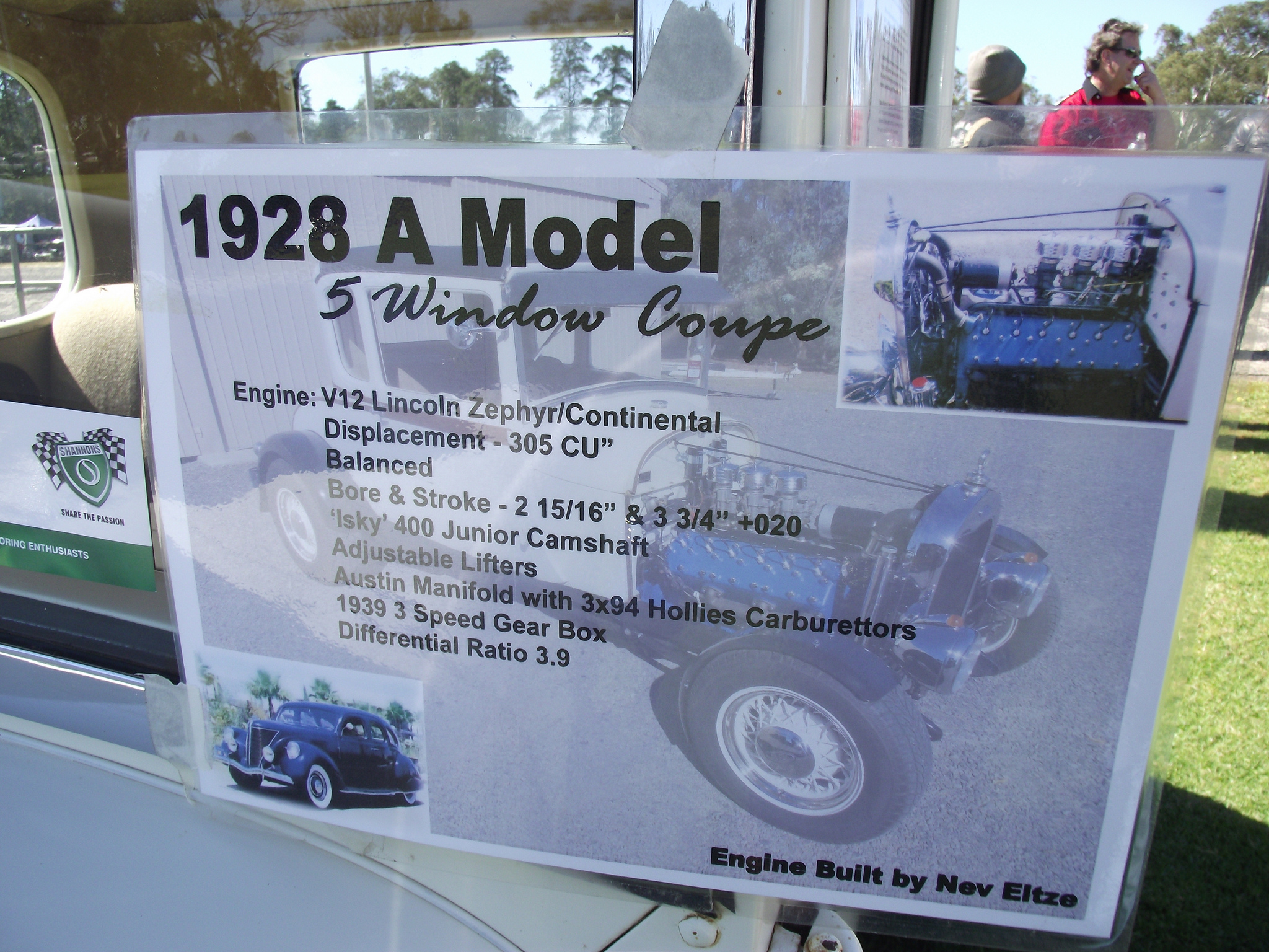 1928 Model A 5-window coupe with Lincoln-Zephyr V12 04