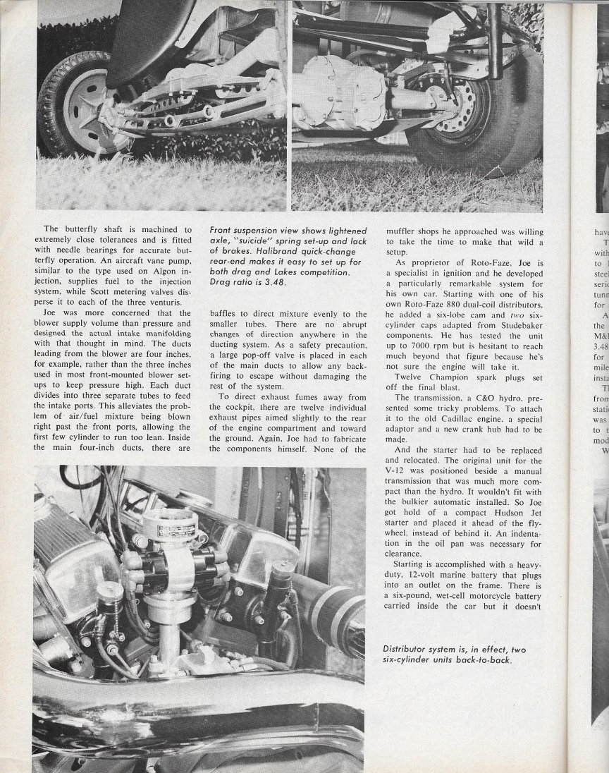 Caddy V12 powered Ford Popular Hot Rodding article page 62