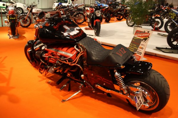 Aston Martine V12 powered custom chopper 02