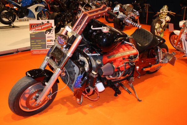 Aston Martine V12 powered custom chopper 03