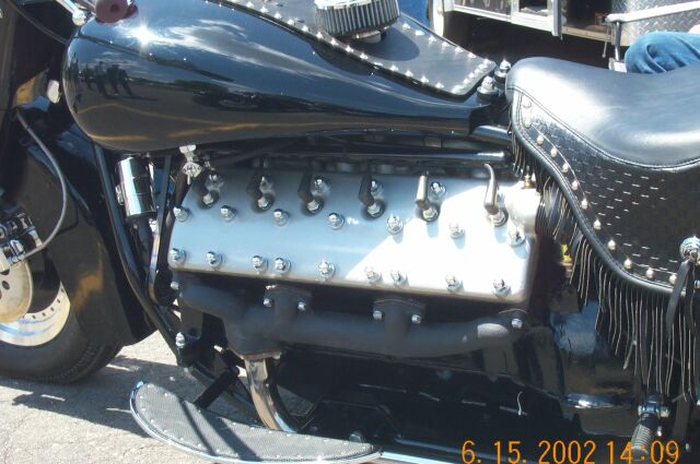 The first of two Olson's motorcycles with Lincoln-Zephyr V12 engine