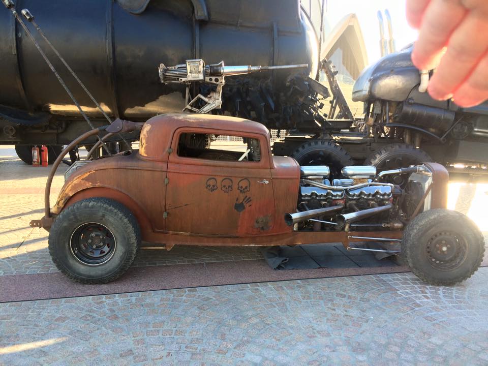 Elvis the GMC V12 hot-rod at the Mad Max: Fury Road premiere