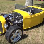Ford and Harley-Davidson in the same hot rod with a two-cylinder engine