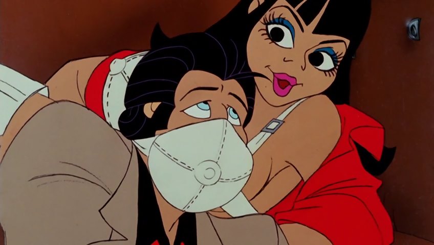 A still from the movie, Hey Good Lookin’ 1982, Vinnie and Rosie