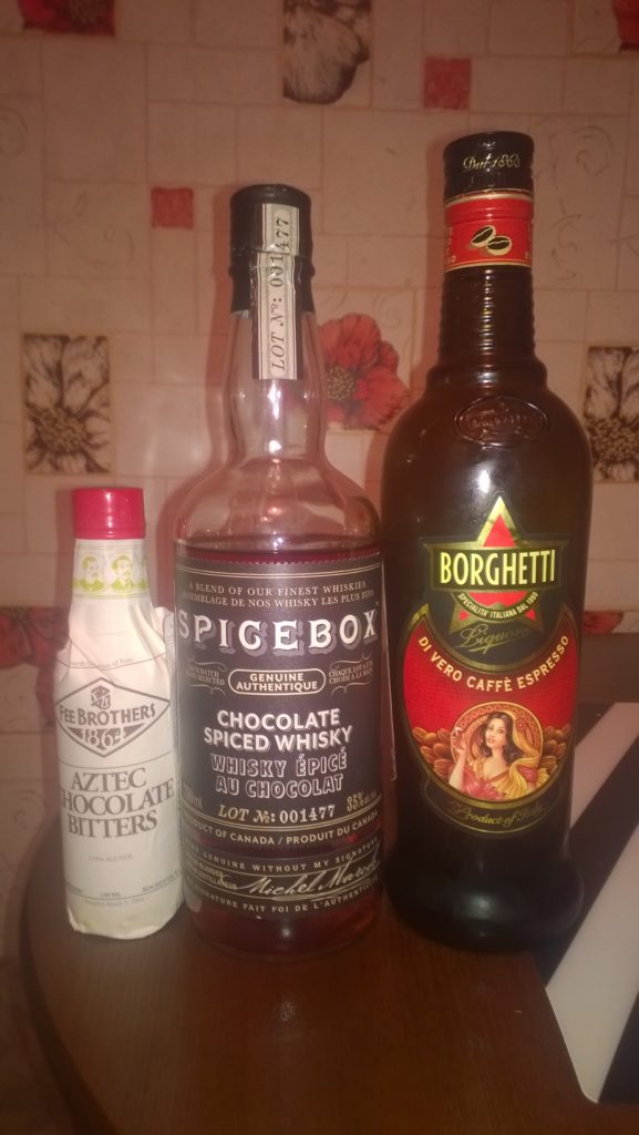 A variant of the Revolver cocktail before cooking.