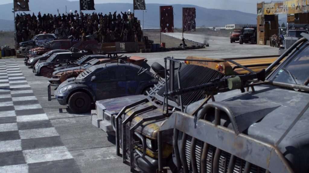 The starting line, a frame from the movie Death Race: BeyondAnarchy, Death Race 4