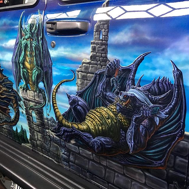 2000 Dodge Ram Van B1500 "The Dragon Lord", artwork details photo, 02.