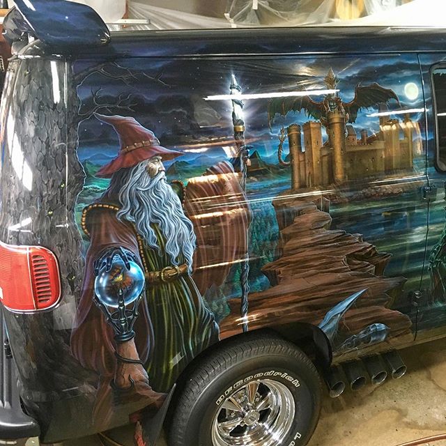 2000 Dodge Ram Van B1500 "The Dragon Lord", artwork details photo, 05.