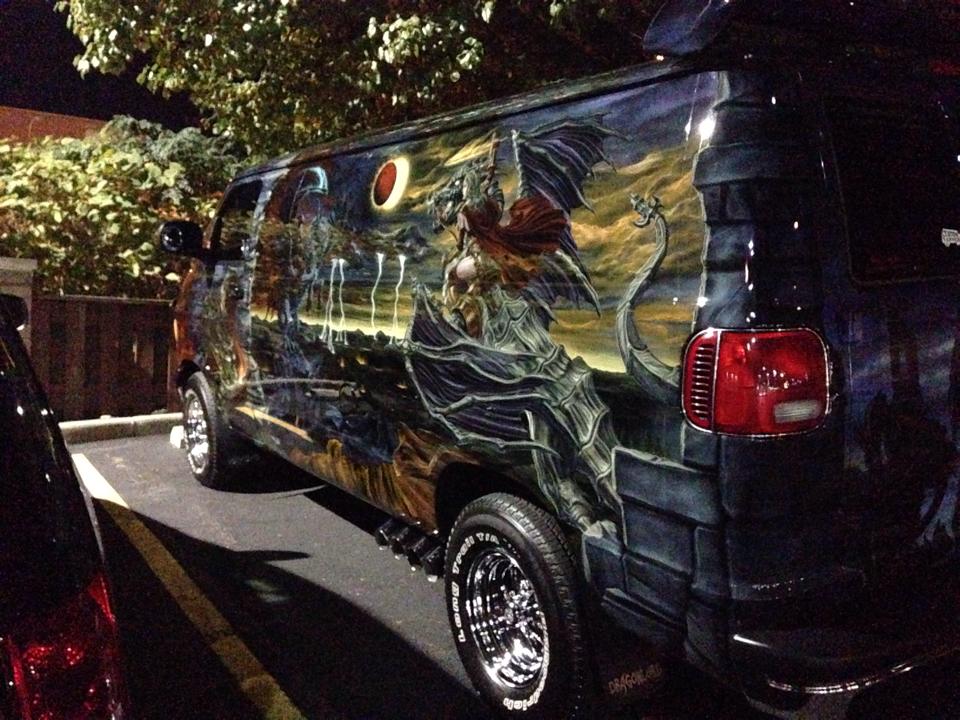 2000 Dodge Ram Van B1500 "The Dragon Lord", night photo, 03.