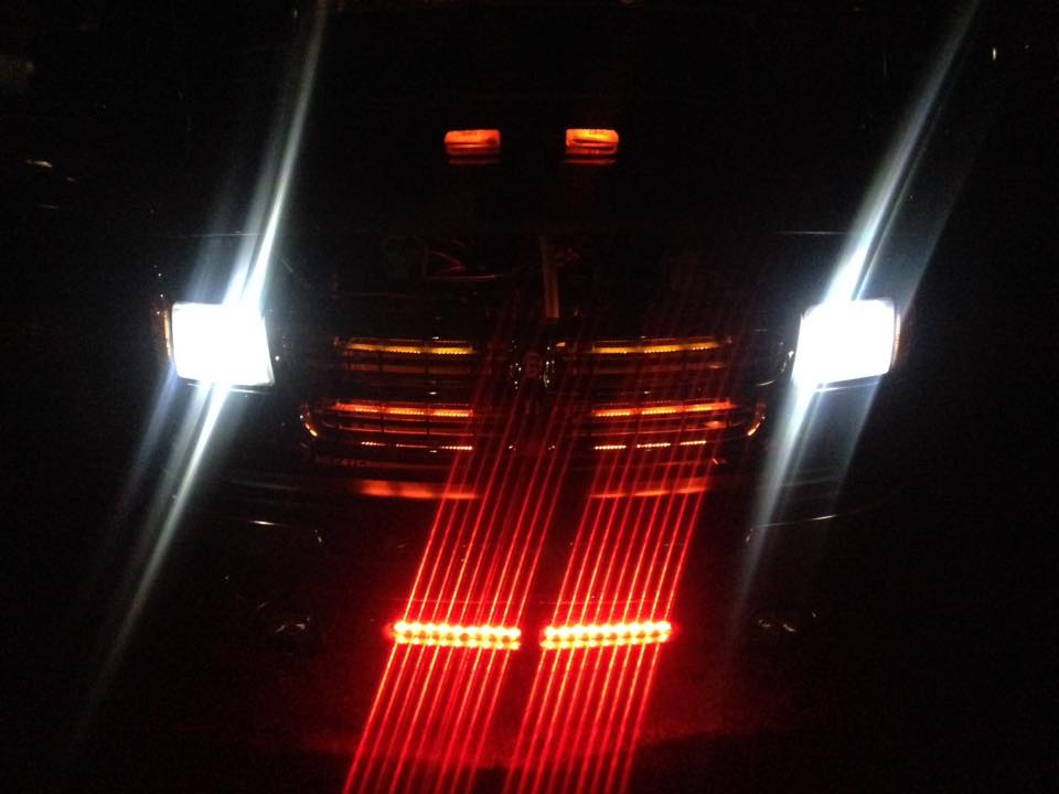 2000 Dodge Ram Van B1500 "The Dragon Lord", night illumination photo, 04.