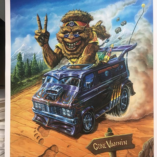 Ed Beard Jr. van art "Gone Vannin".