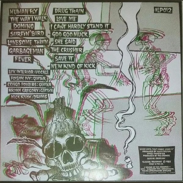The Cramps, Off The Bone, back cover, album backdrop