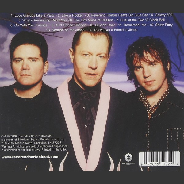 Reverend Horton Heat, Lucky 7, CD back cover