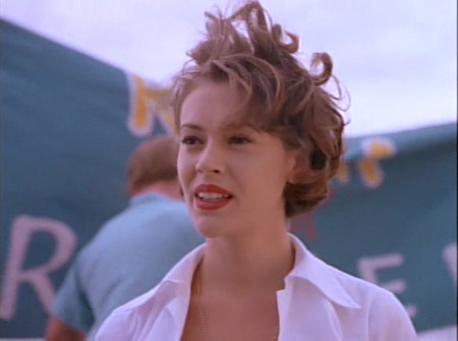 Alyssa Milano, a frame from the film, Confessions of a Sorority Girl