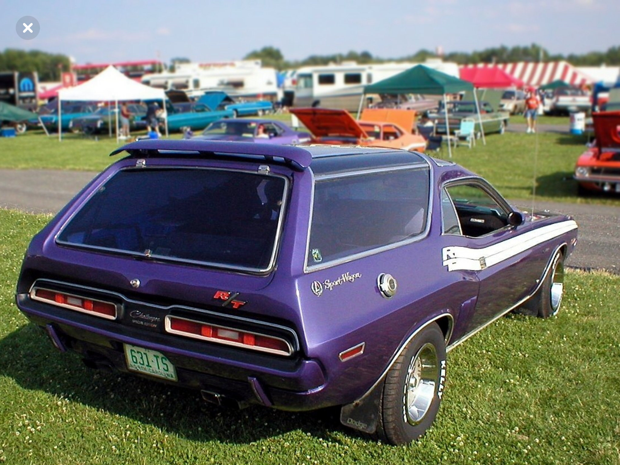 Challenger wagon from the 70's, rear.