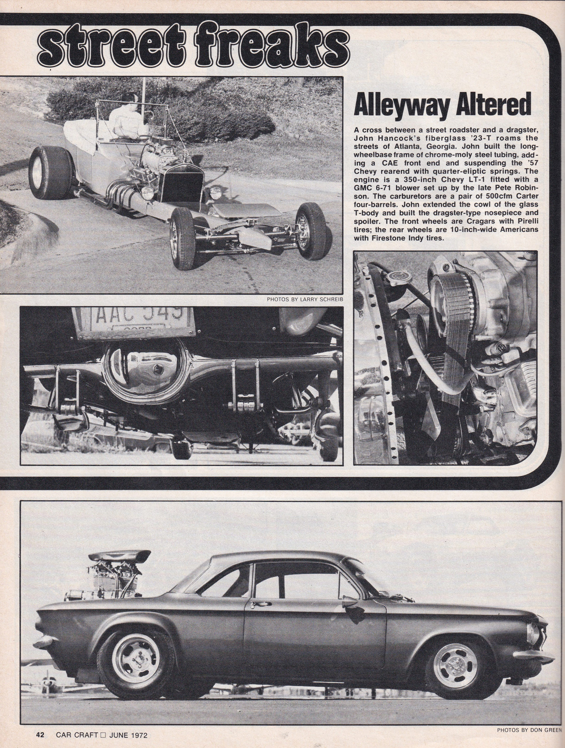 Street Freaks section from June 1972 issue of Car Craft, page 4.