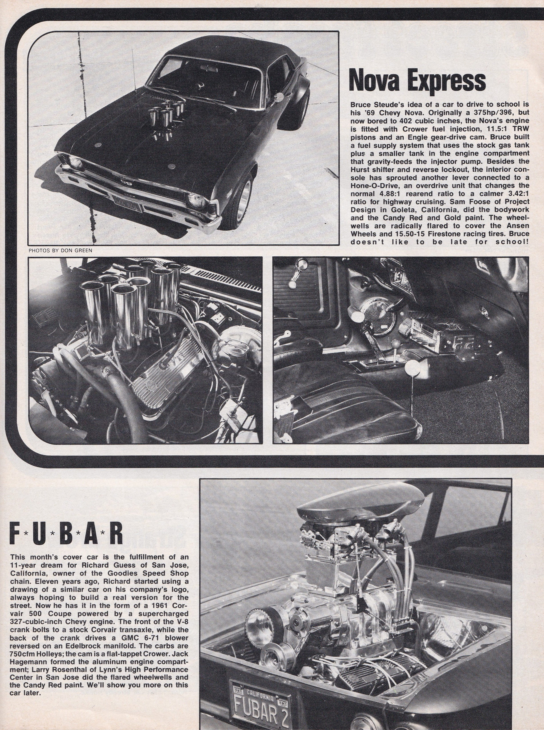 Street Freaks section from June 1972 issue of Car Craft, page 5.