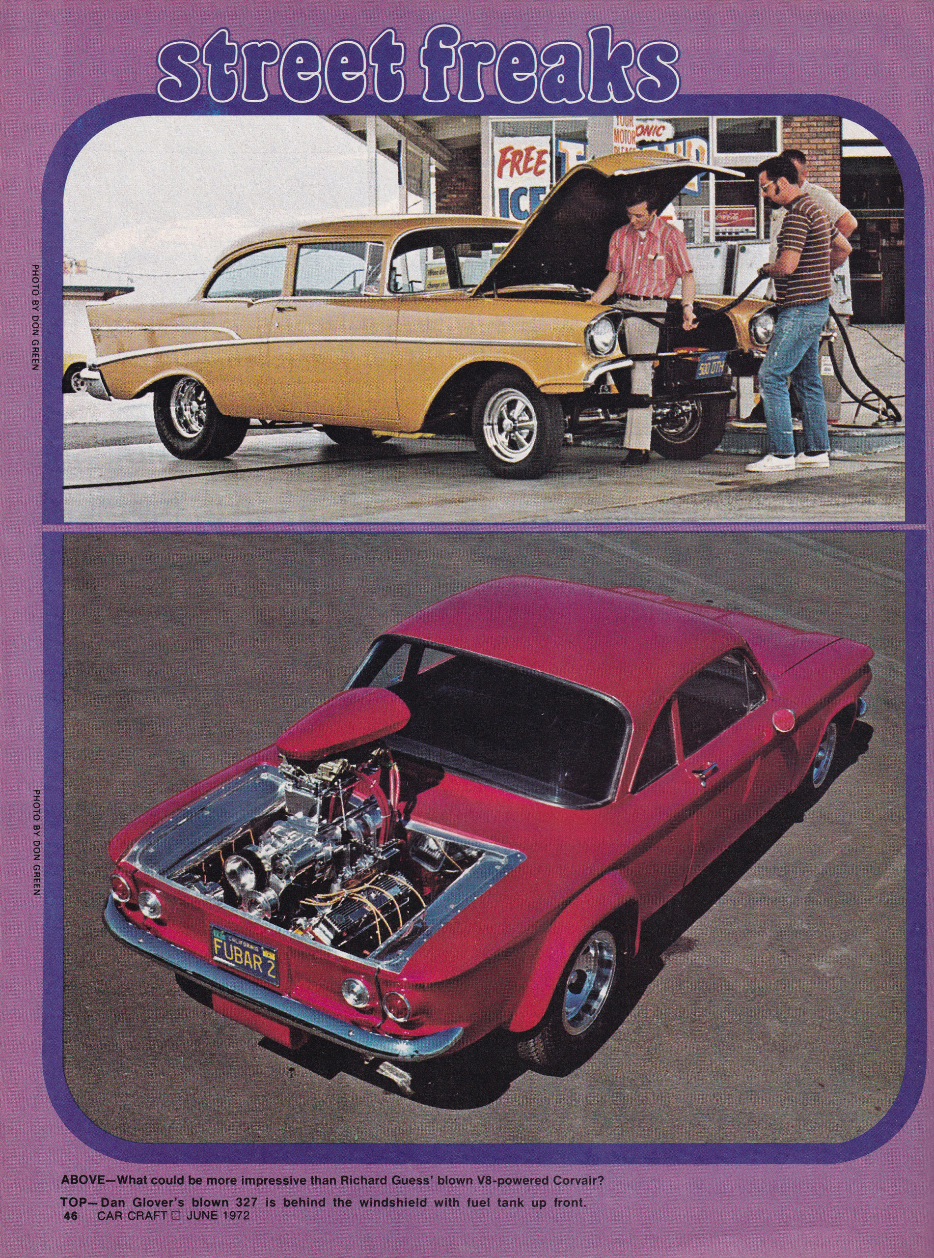 Street Freaks section from June 1972 issue of Car Craft, page 8.