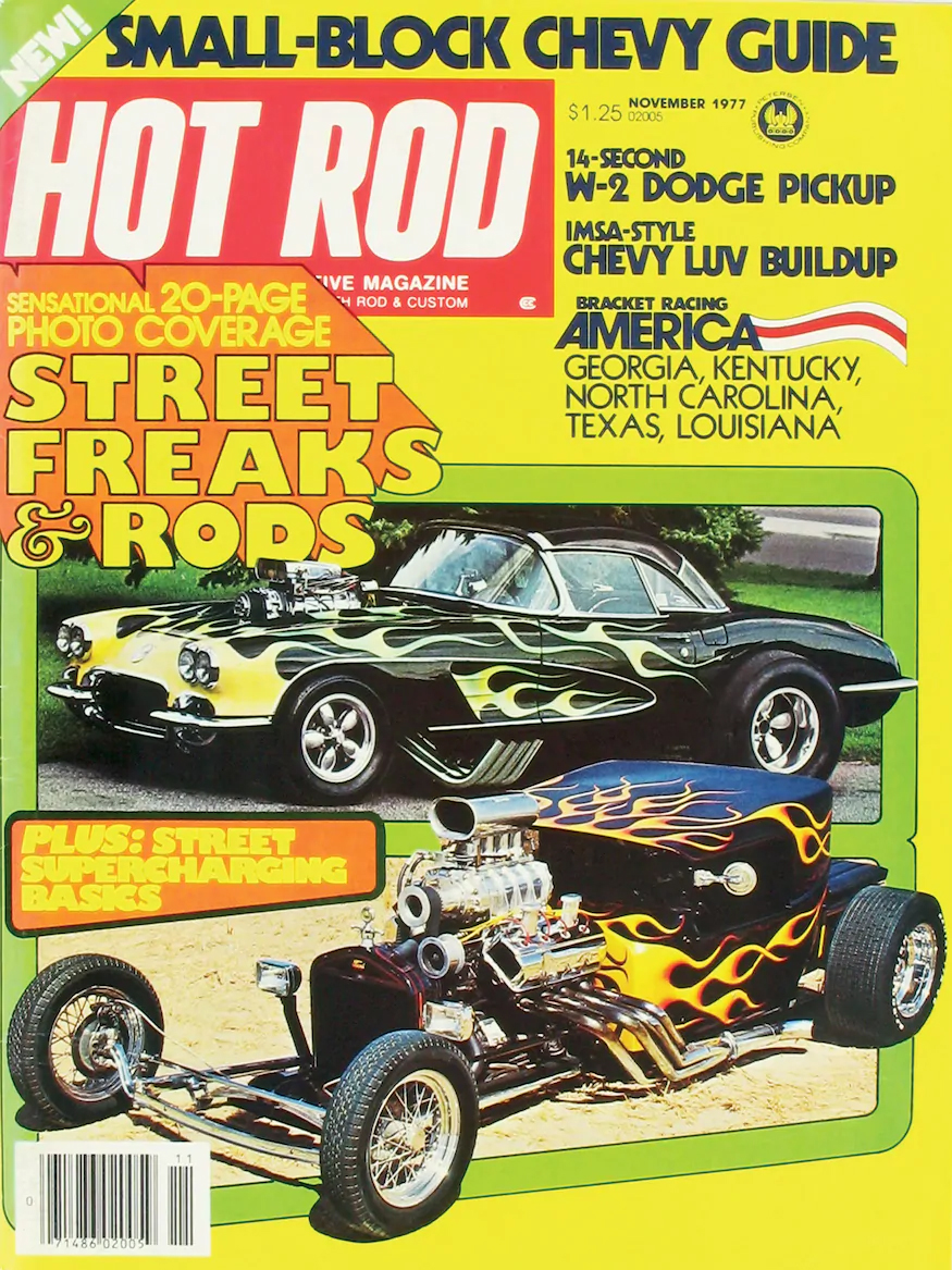 Hot Rod Magazine, November 1977 cover.