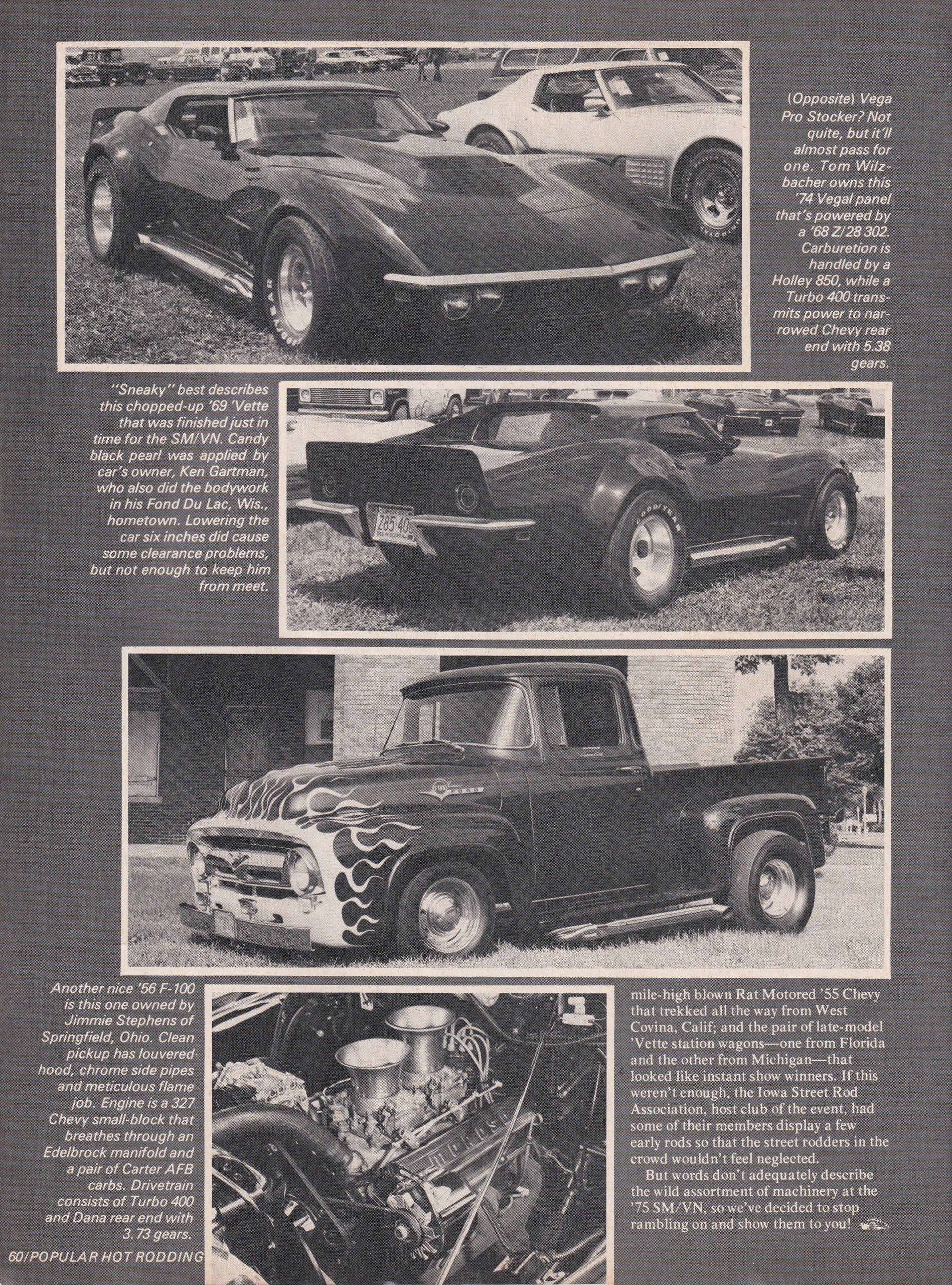 Street Machine / Van Nationals section from October 1975 issue of Popular Hot Rodding, page 5.