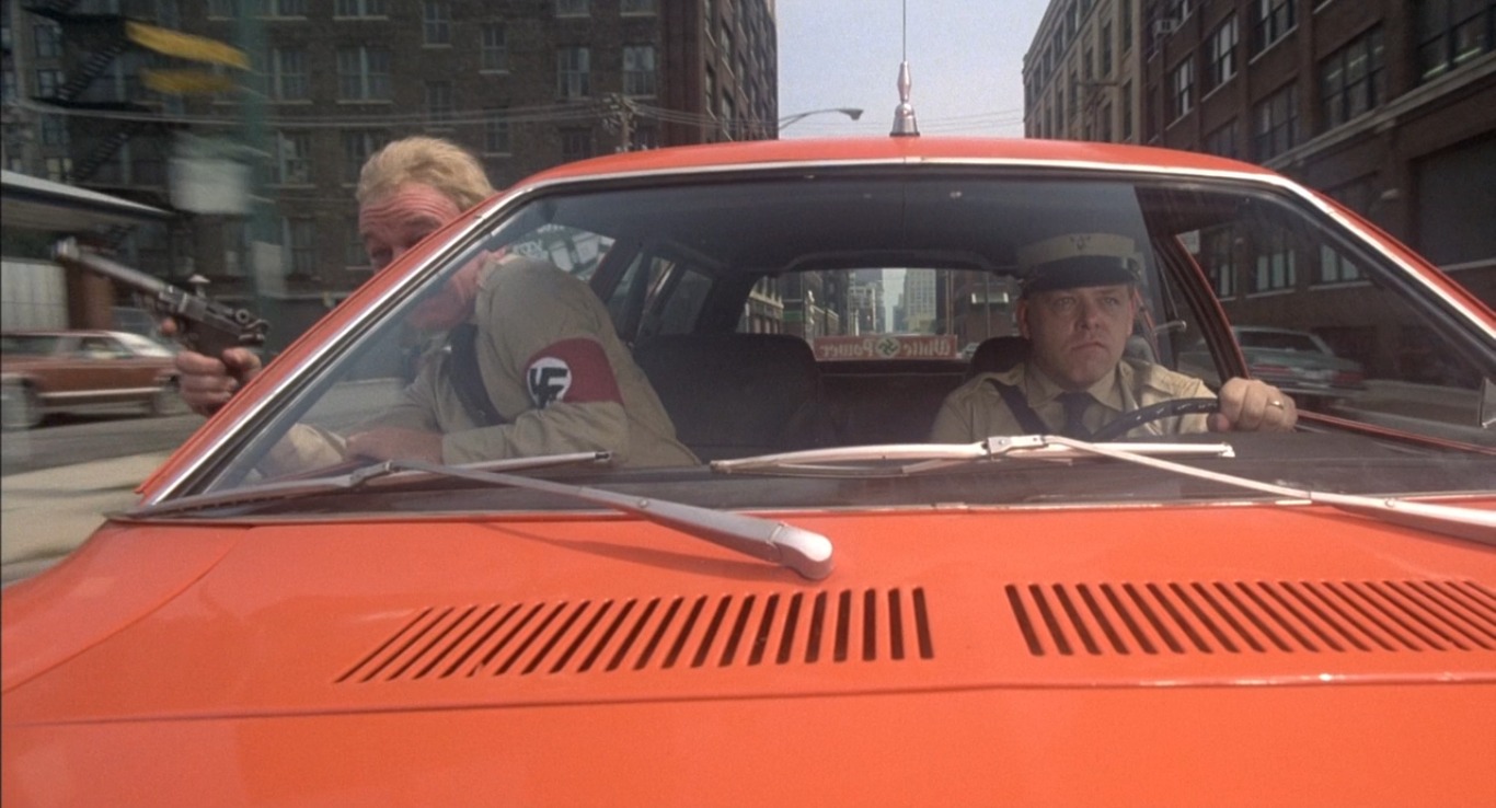 Nazis from Illinois, a shot from the movie, The Blues Brothers