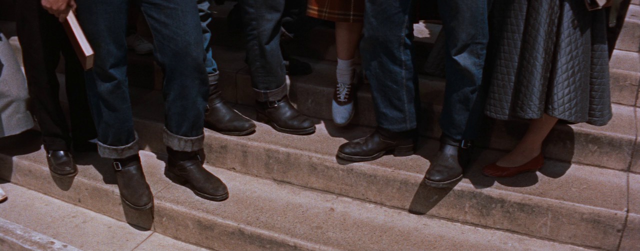 Only the bad guys wear jeans at school.