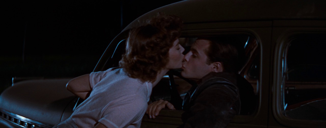 Judy's kiss with Buzz, a Rebel Without a Cause