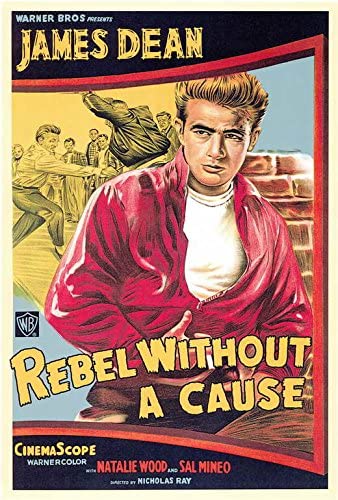 James Dean, poster of the movie Rebel Without a Cause
