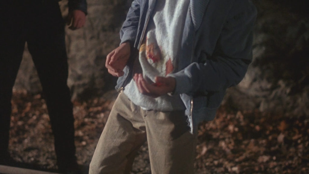The fatal injury of the protagonist's brother in the film Sometimes They Come Back (1991).