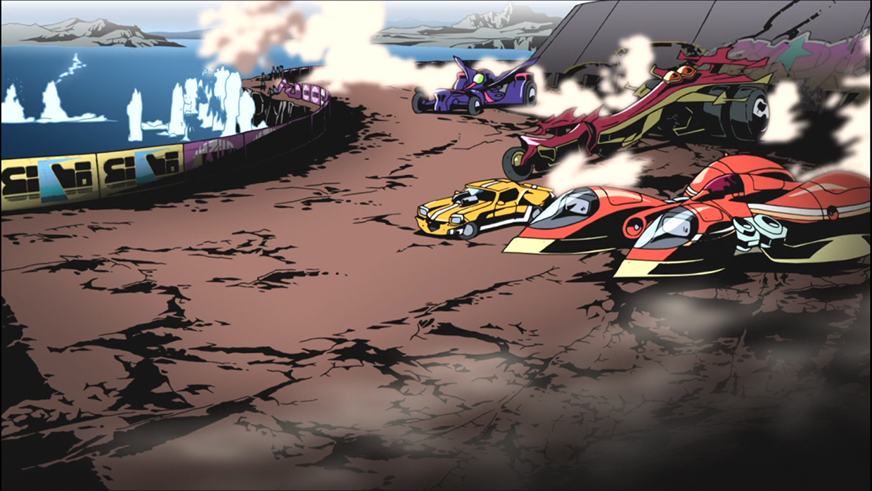 Trans Am 20000 in the race, screenshot of the anime Redline