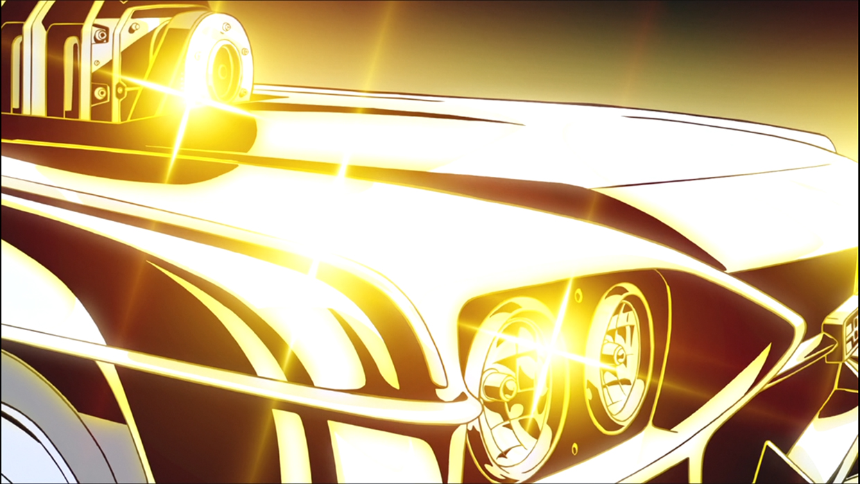 the car of the main character's idol, screenshot of the anime Red Line