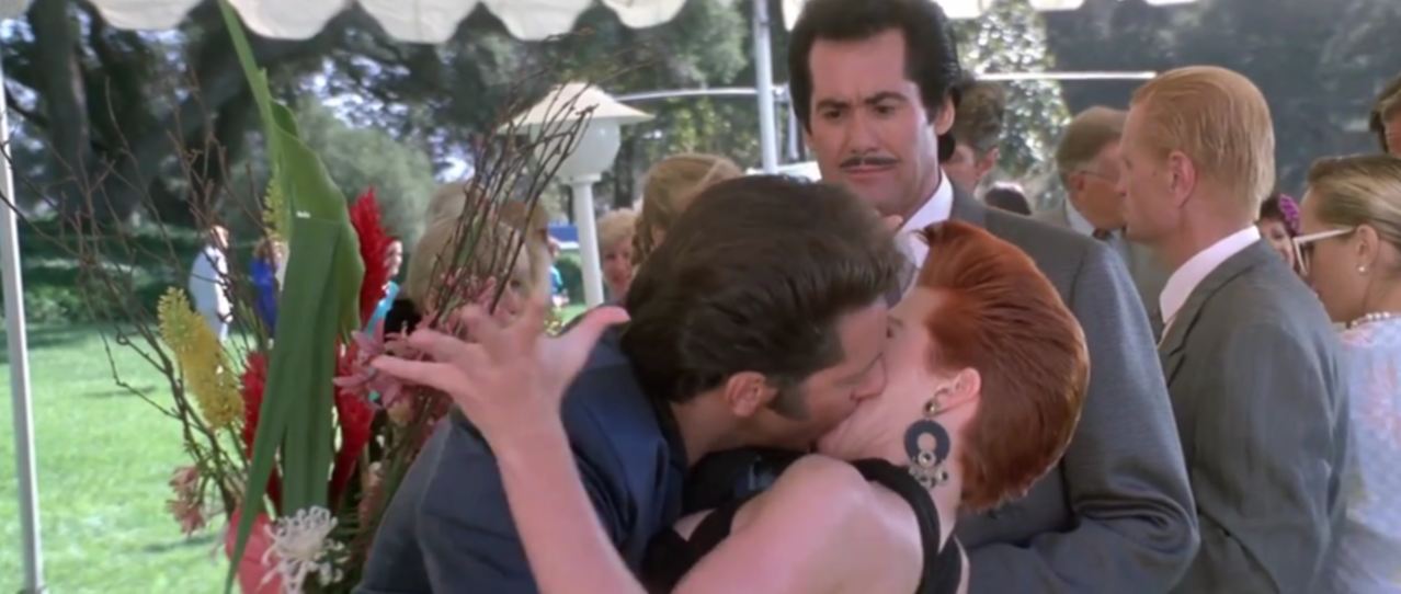 The movie The Adventures of Ford Fairlane, a kiss at a party
