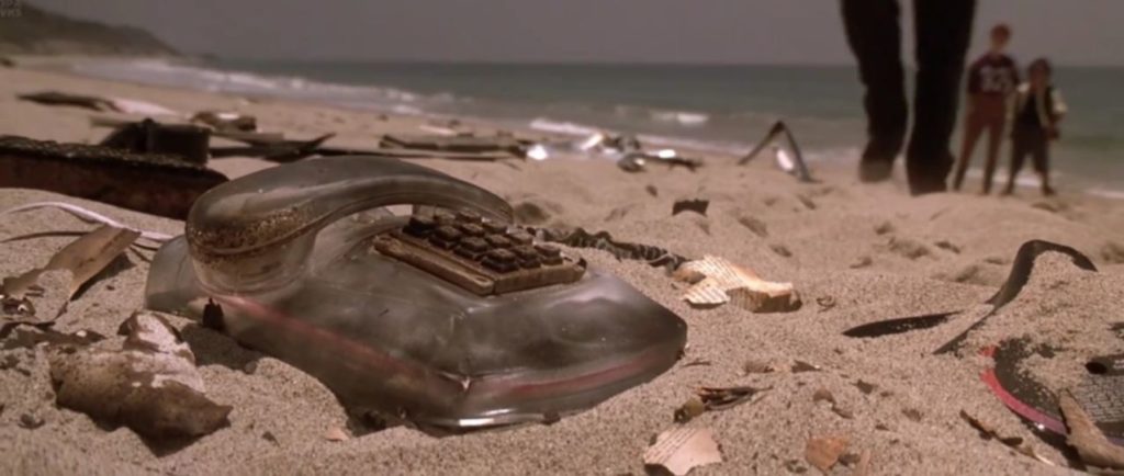 phone on the beach, the movie The Adventures of Ford Fairlane