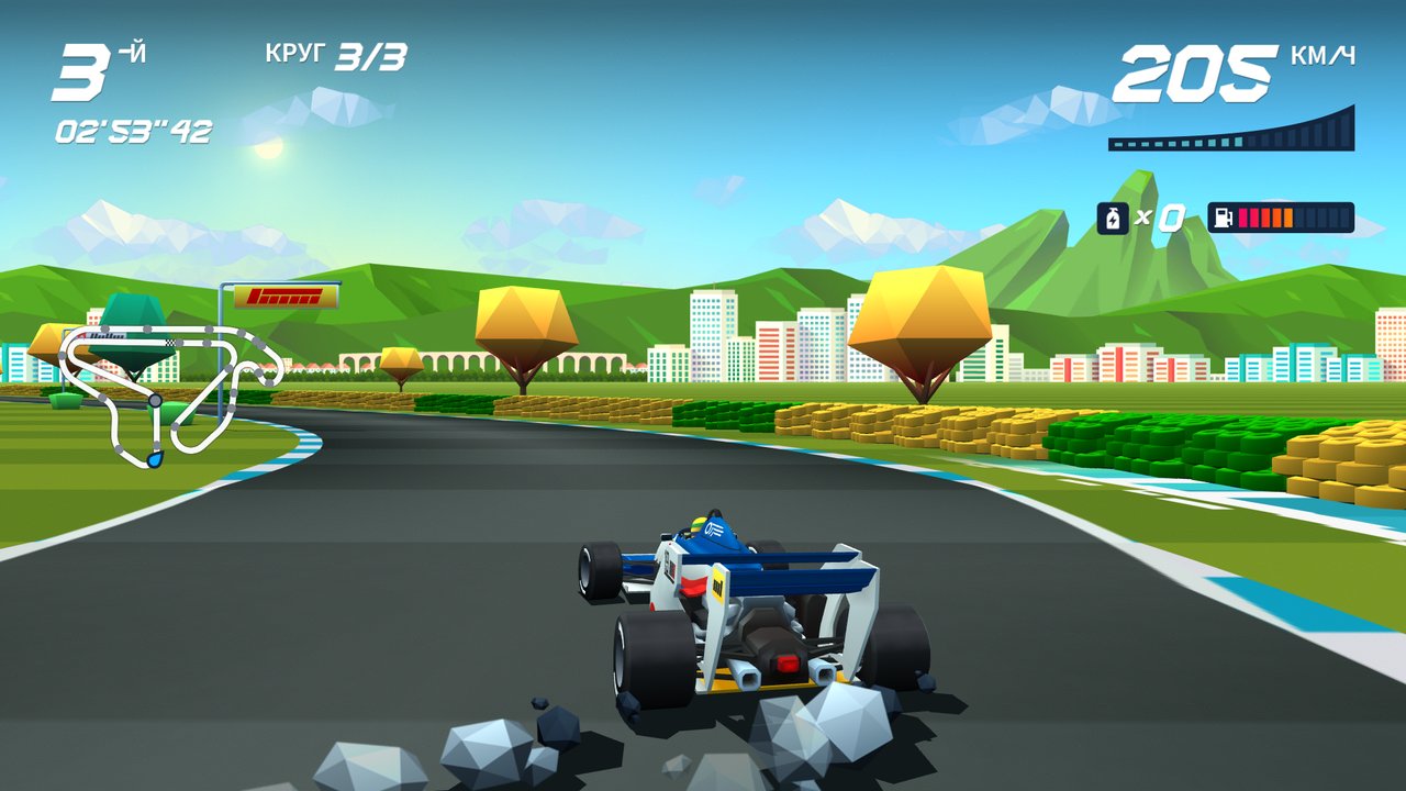 Ayrton Senna's car in the Horizon Chase Turbo game