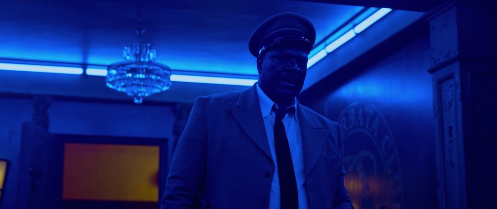Ethiopian, Adewale Akinoye-Agbaje, a shot from the film Marlowe