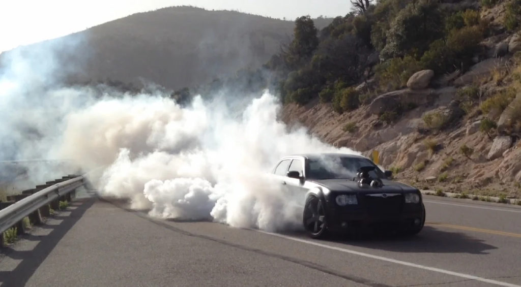 custom Chrysler 300C Supercharged Car Burns Rubber