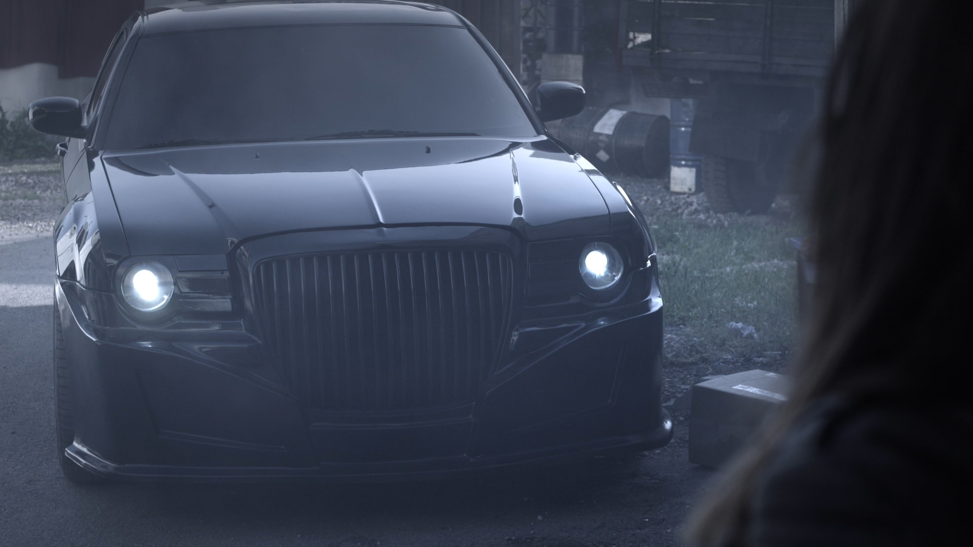 Chrysler 300C from the movie The Car 2019, front view.