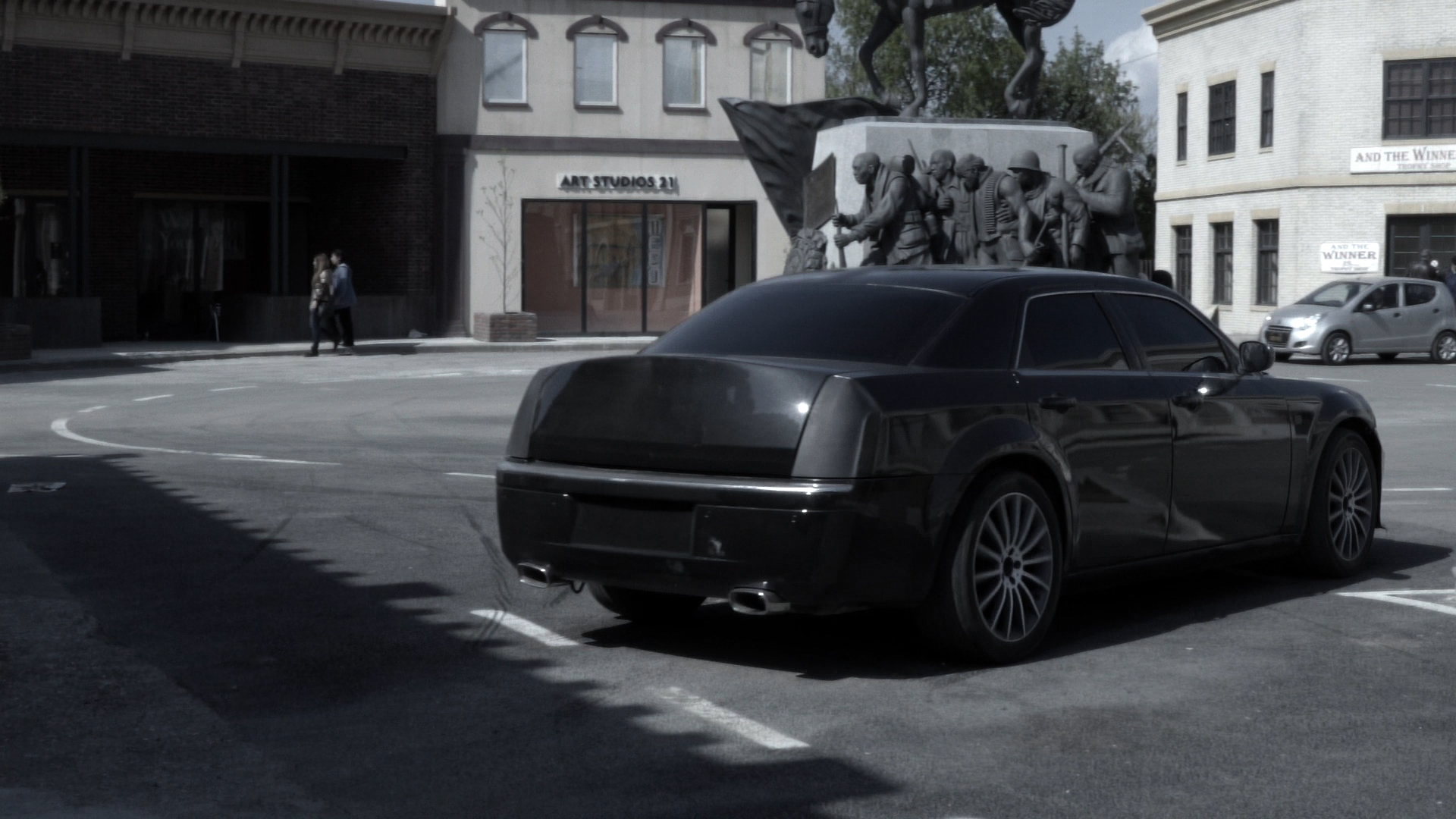 Chrysler 300C from the movie The Car 2019, side view.