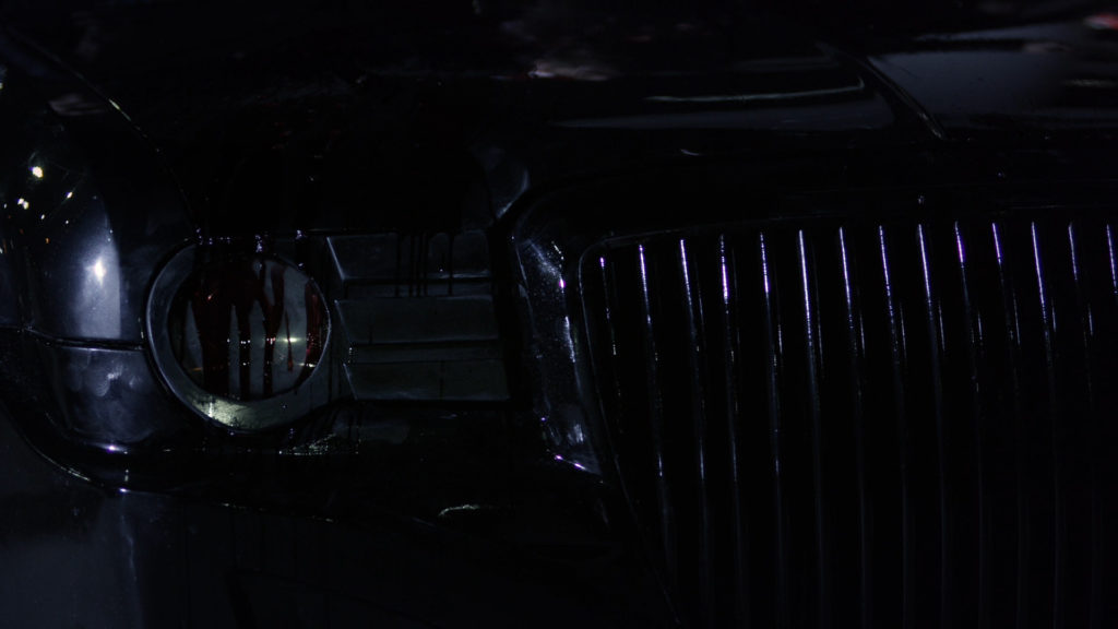 Chrysler 300C from the movie The Car (The Car Road To Revenge) and blood.