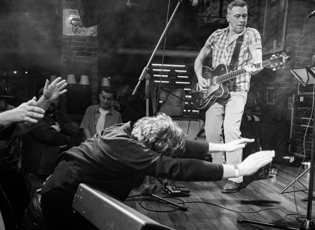 rock and roll frenzy at the concert of the St. Petersburg rockabilly band The Millions