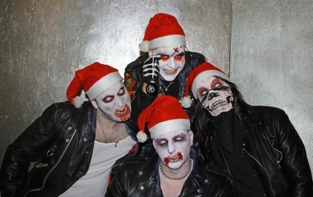 The BZFOS band in Christmas makeup