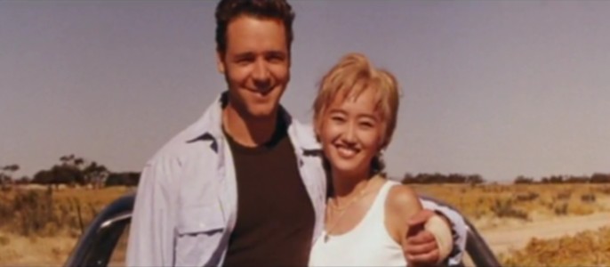 Russell Crowe, Yuki Kido in the movie Heaven's Burning 1997